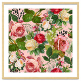Vintage Botanical, Blush Floral Rose Illustration, Nature Plants Bohemian Painting, Royal Garden thumbnail