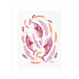 Swirling Narwhals | Pink (Print Only) thumbnail