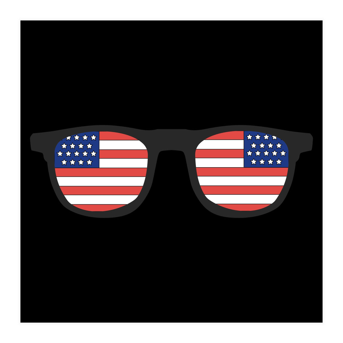 4th Of July, USA Glasses. (Print Only)