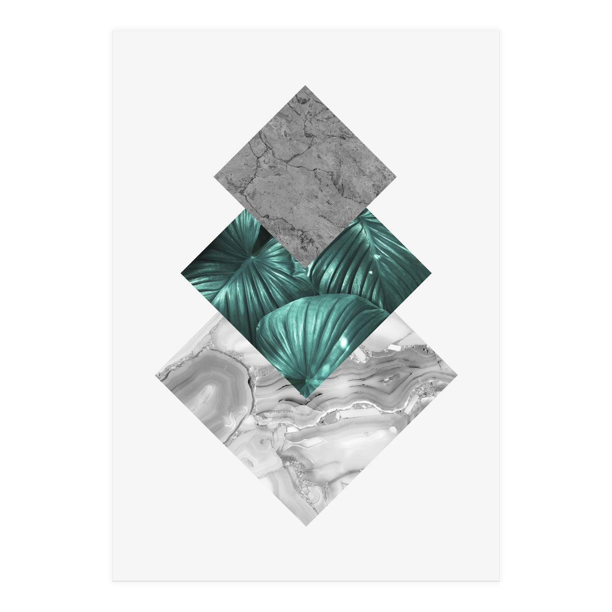Botanical and geometric V (Print Only)