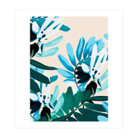 Large bluish botanical leaves  (Print Only)