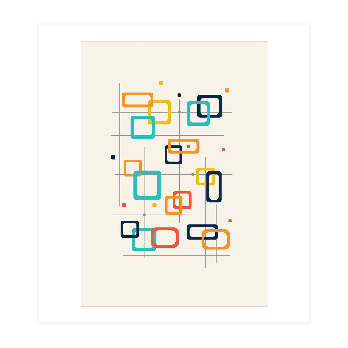 Mid Century Modern Geometry 016  (Print Only)