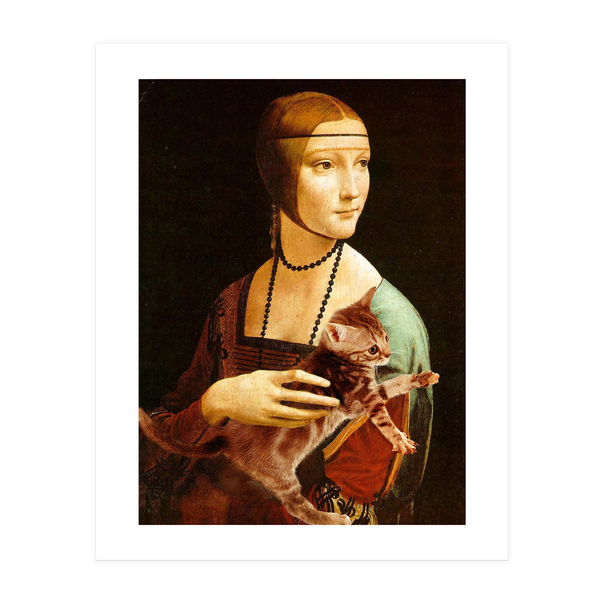 Lady With A Kitten (Print Only)