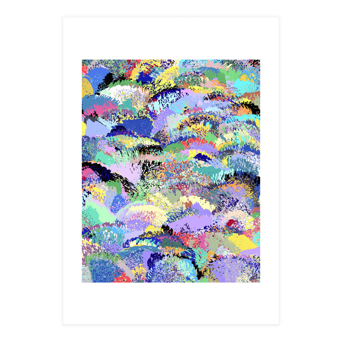 Lavender Soul Garden, Botanical Jungle Bohemian Nature Illustration, Plants Forest PaintingGarden (Print Only)