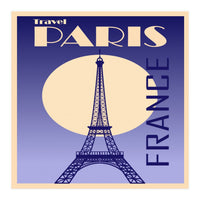 Paris France Travel Poster  (Print Only)