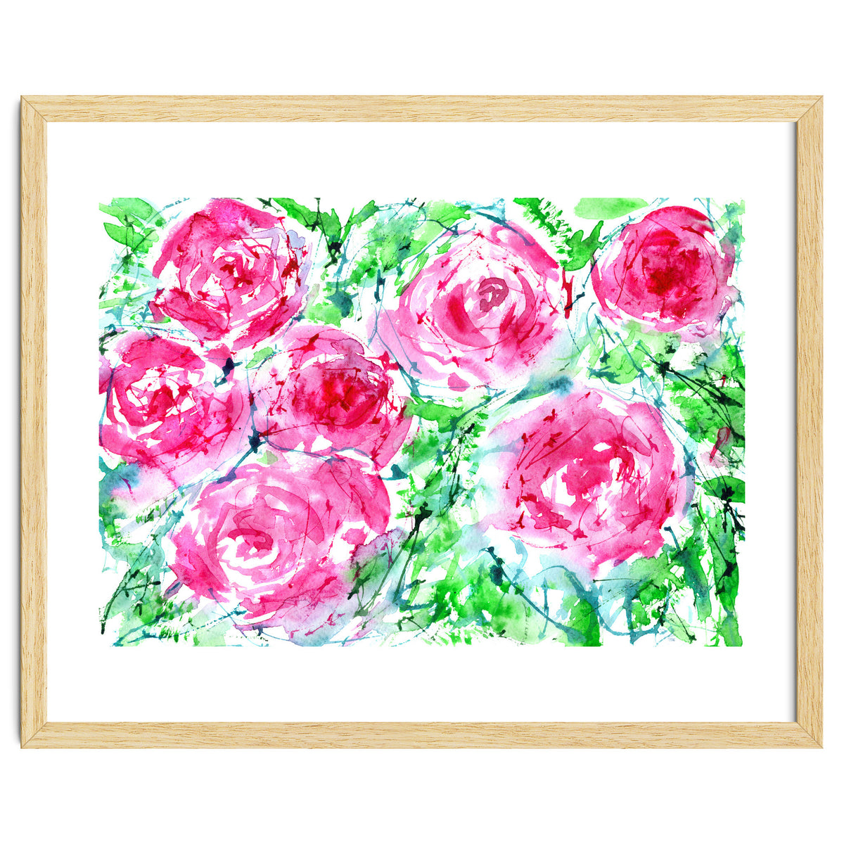 Blooming bouquet || watercolor roses