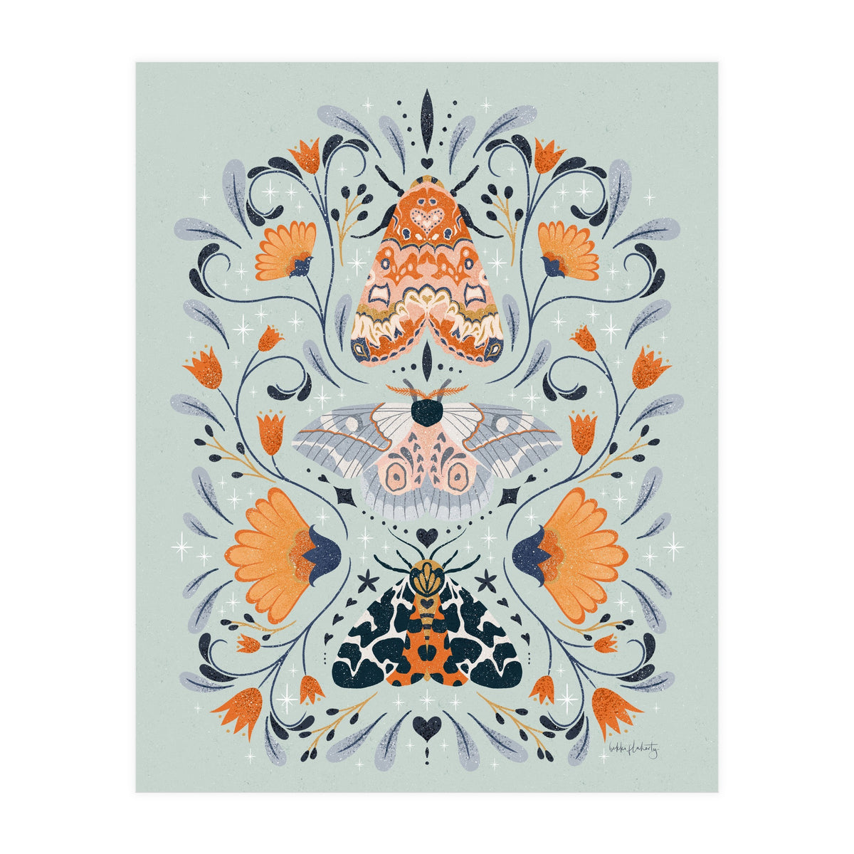 Floral Moths (Print Only)