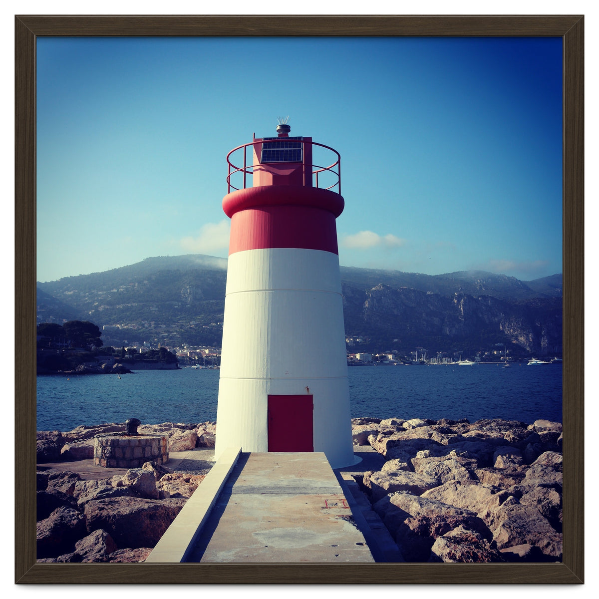 Red and white lighthouse