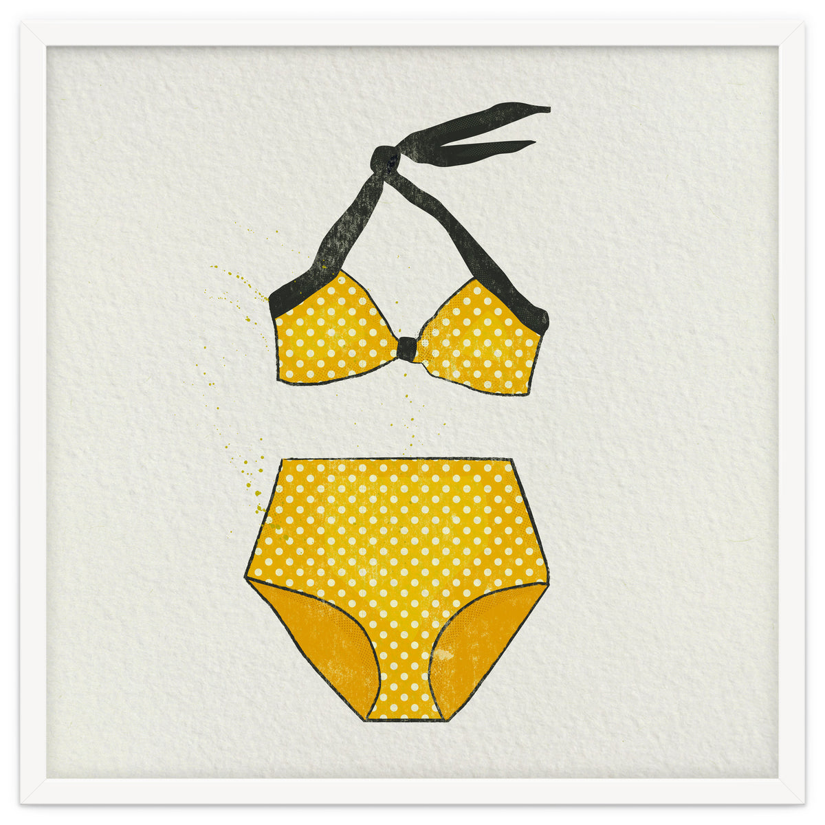 Yellow polka dot bikini