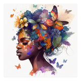 Watercolor Butterfly African Woman #7 (Print Only) thumbnail