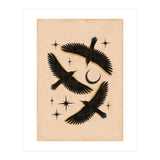 Black Birds Flying With The Moon (Print Only) thumbnail