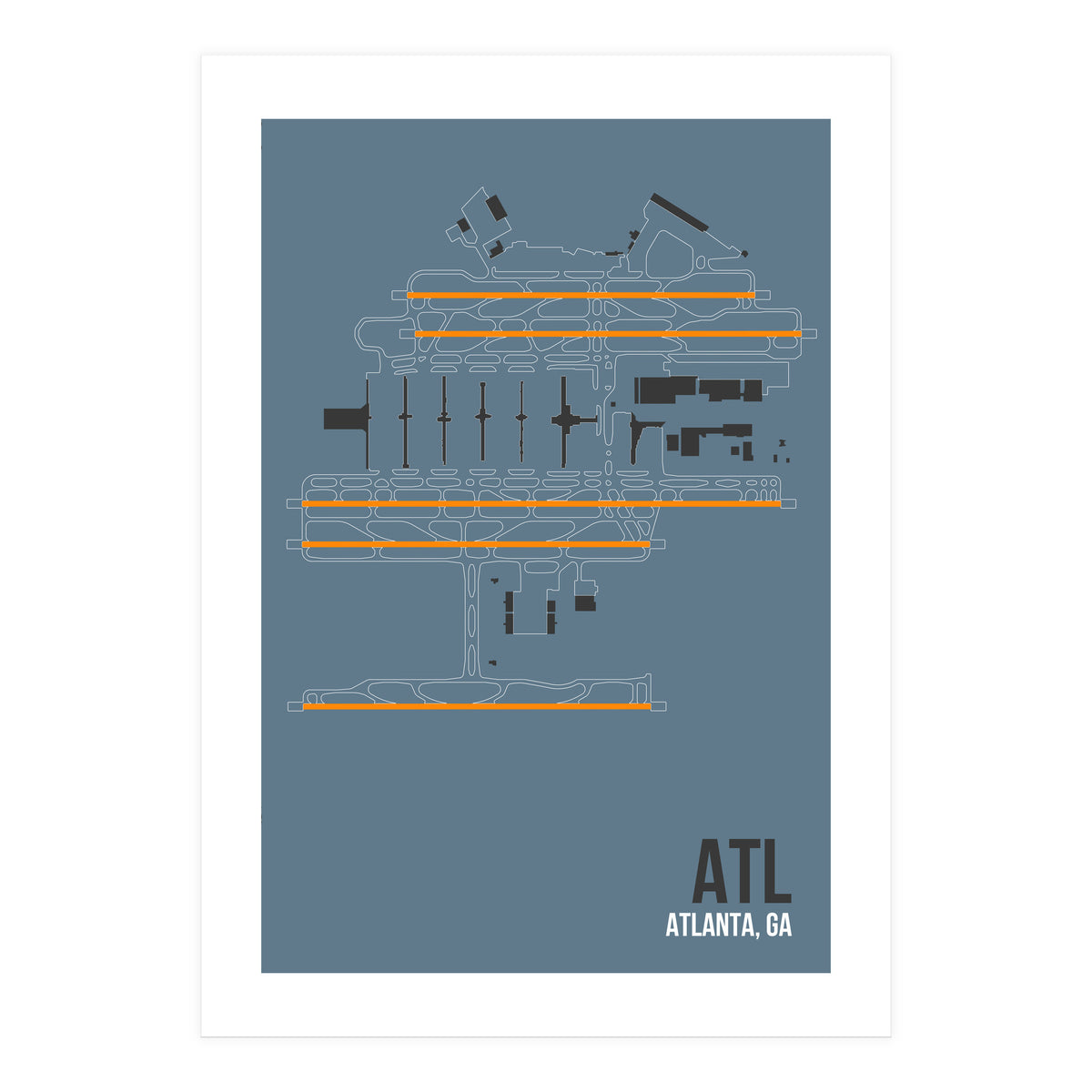 Atlanta Airport Layout (Print Only)