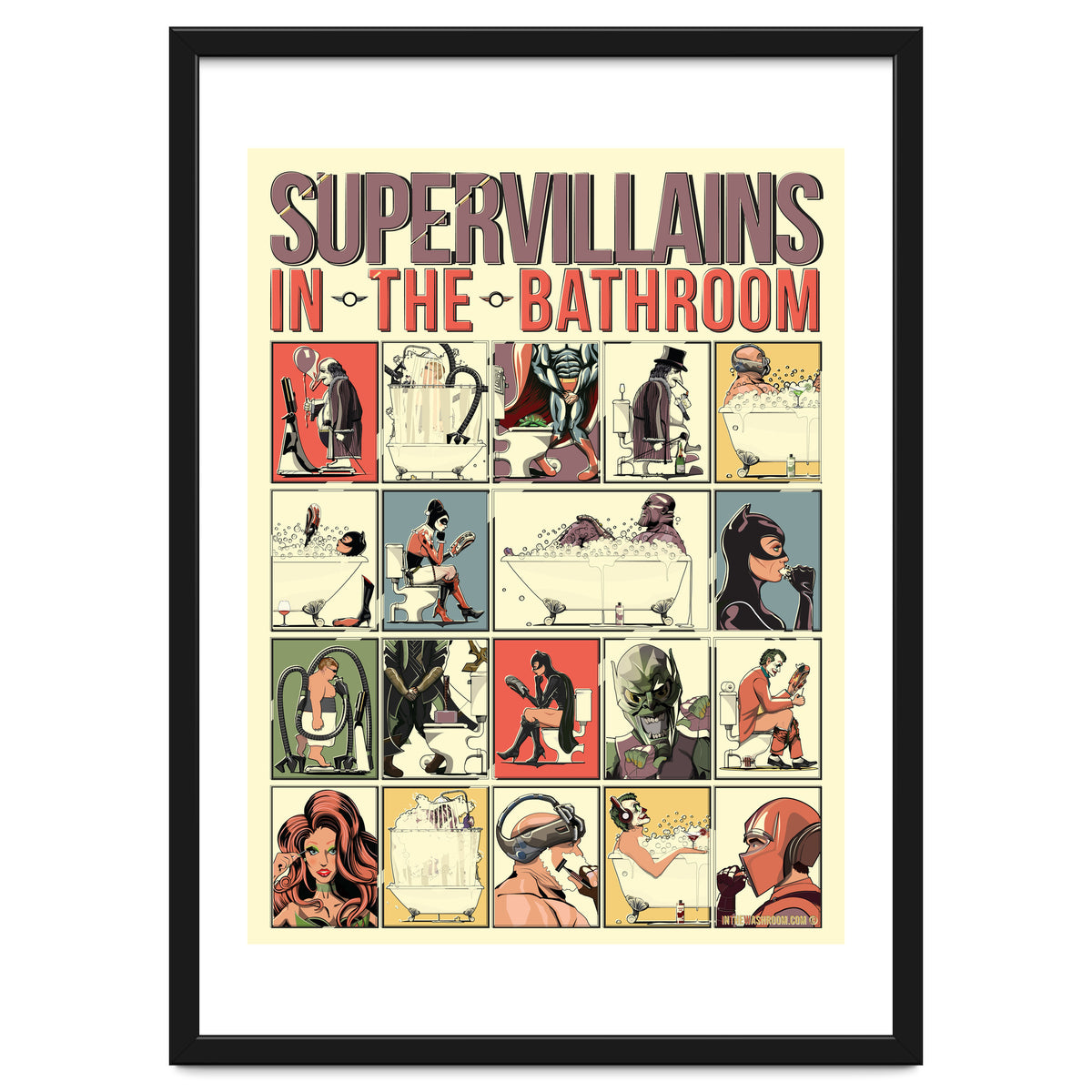 Supervillains in the Bathroom, funny Bathroom Humour