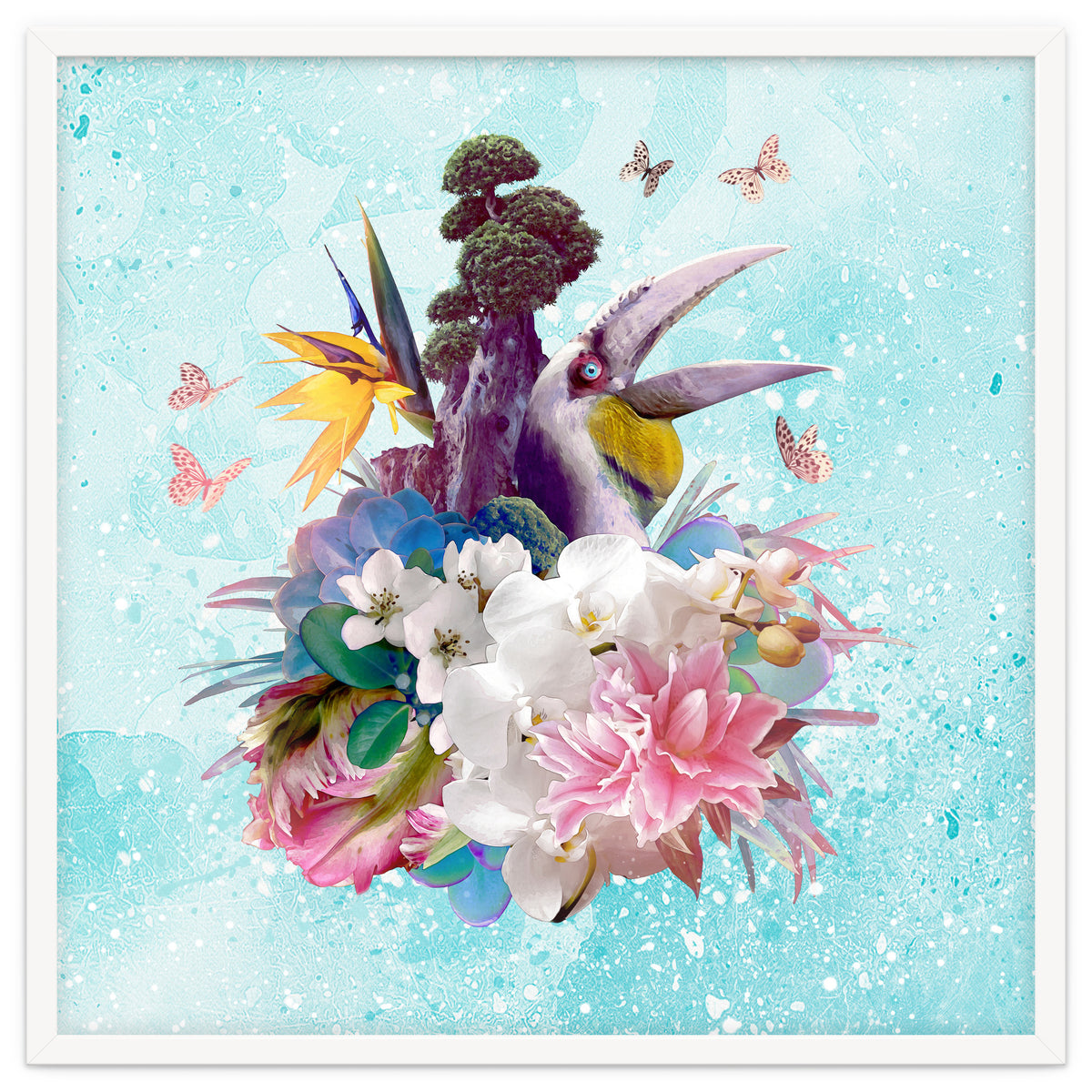 Floral Hornbill Blue