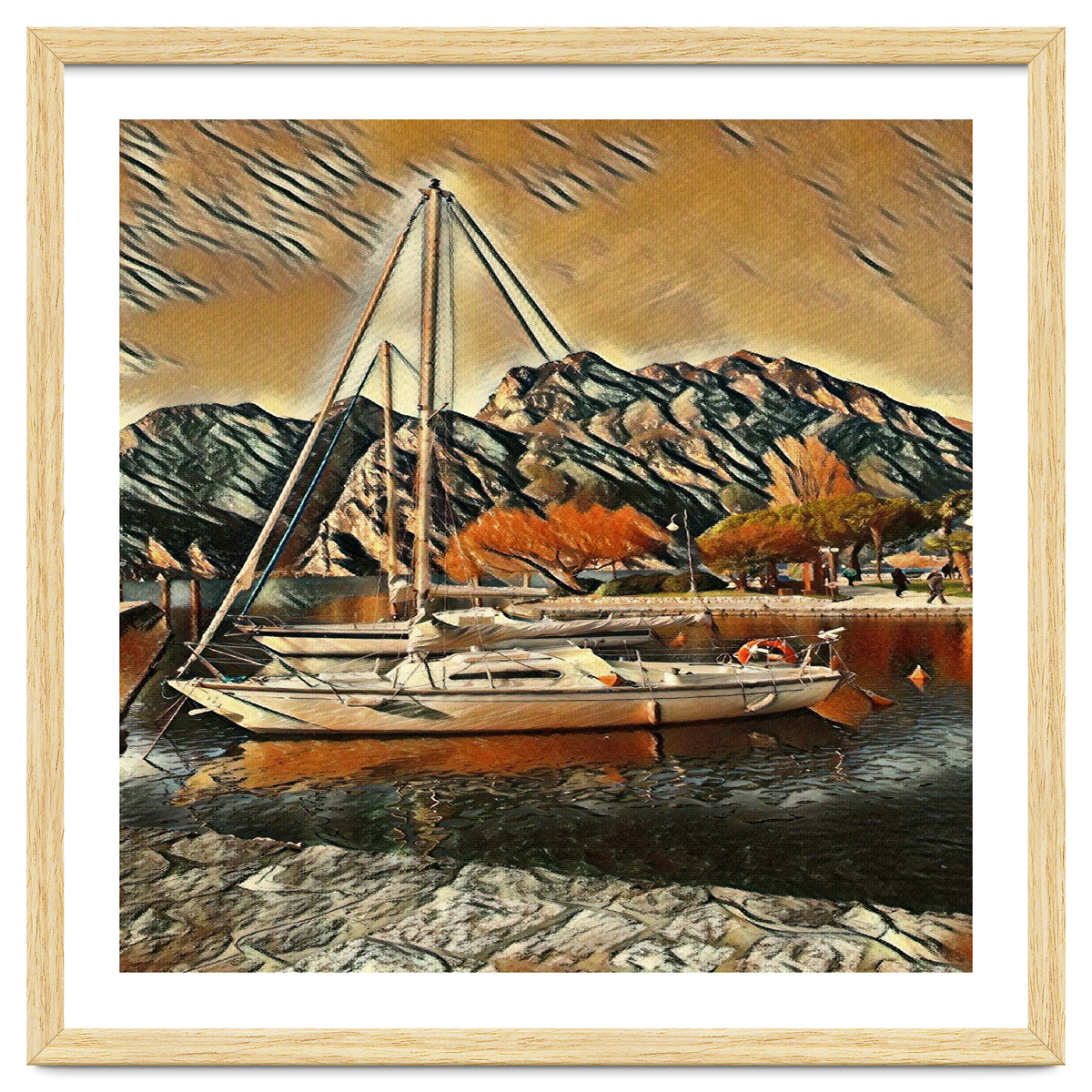 Art boats on Lake Garda, Italia