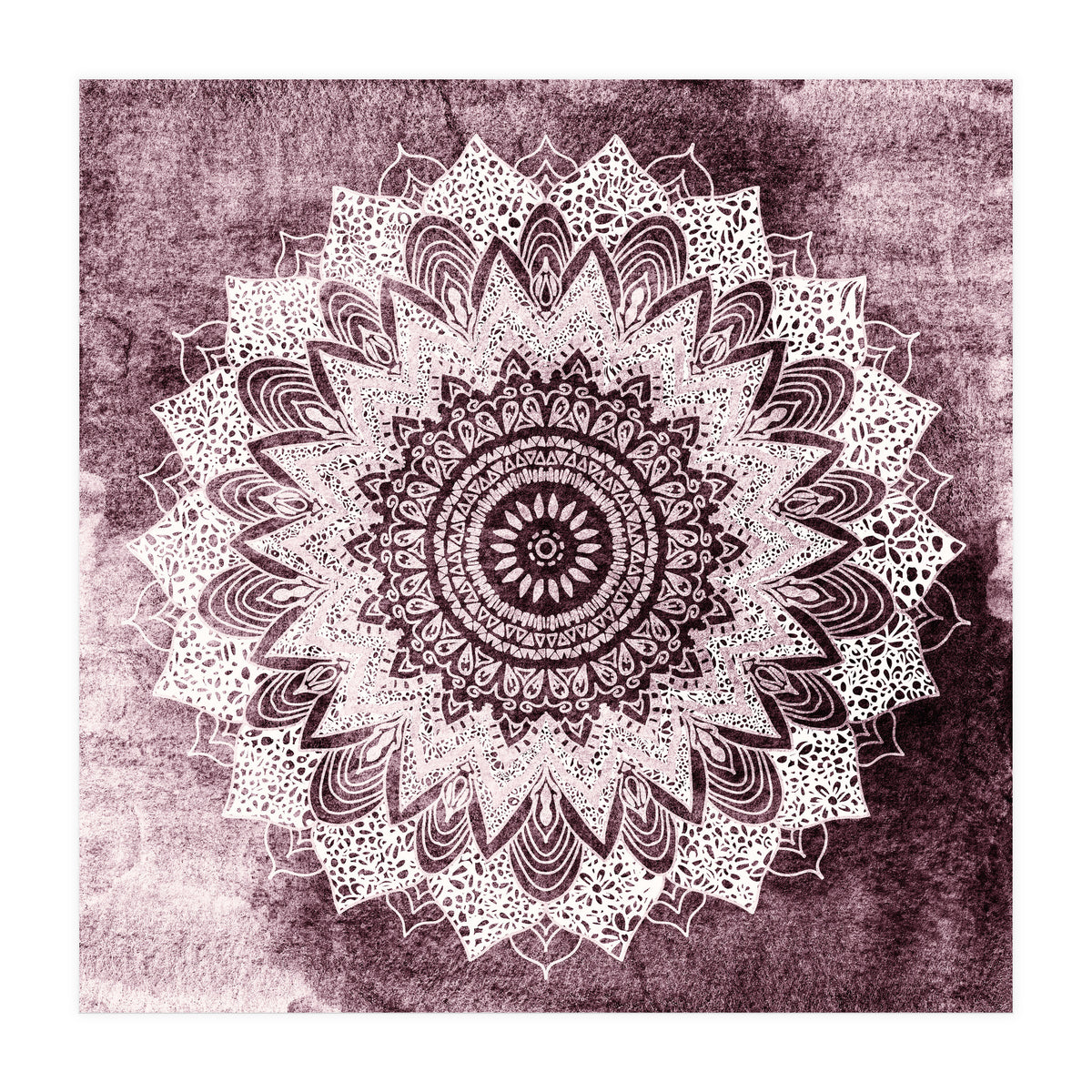 Bohochic Mandala In Burgundi (Print Only)