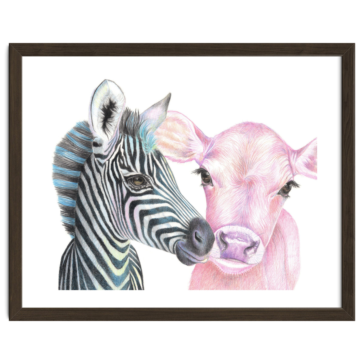 Zebra and Cow