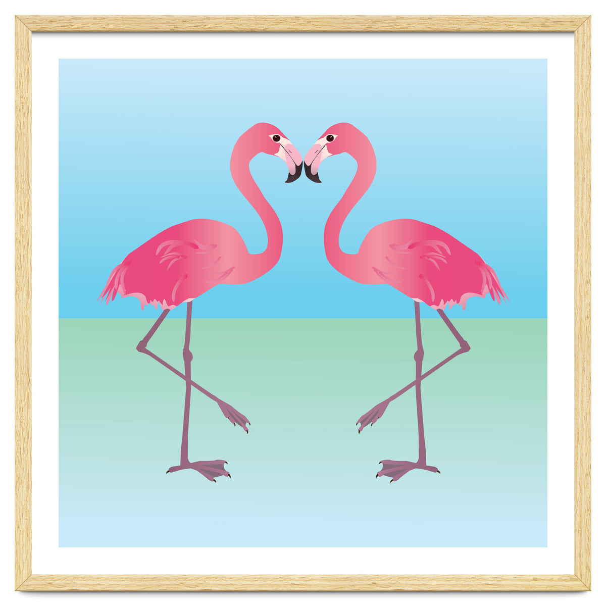 Two Pink flamingo's