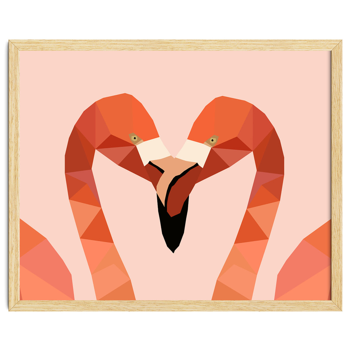 Flamingo Bird Low Poly Art