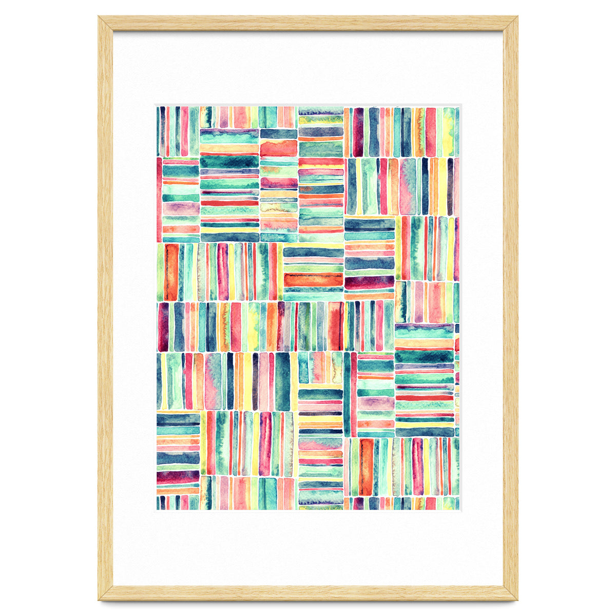 Retro Beach Chair Pastel Watercolor Stripes