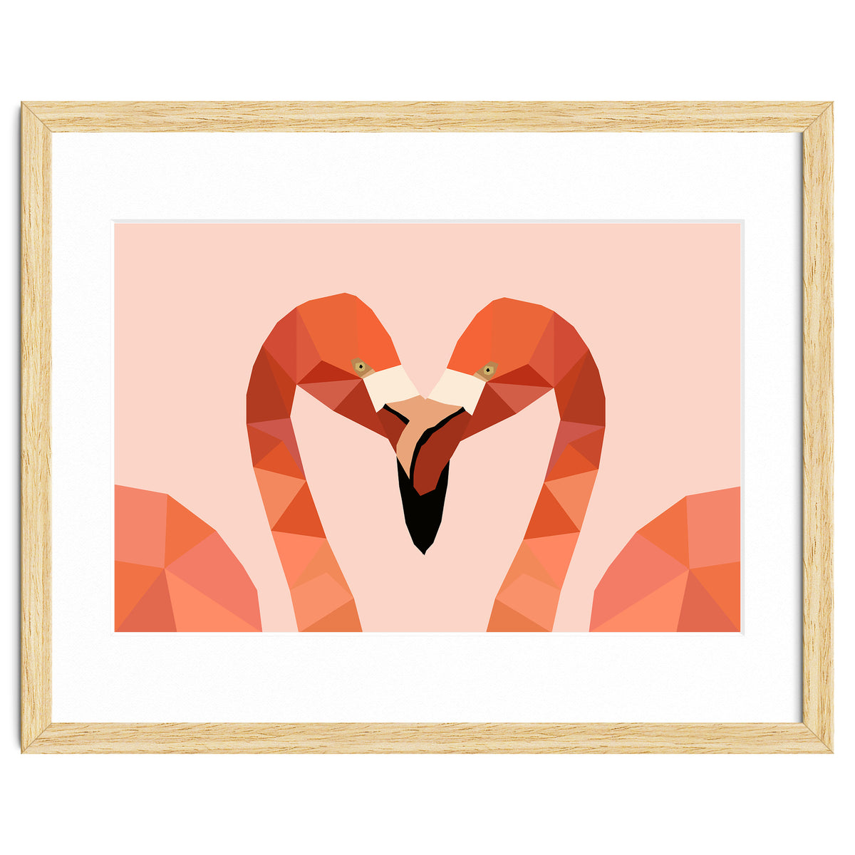 Flamingo Bird Low Poly Art