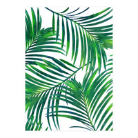 Palm Paradise, Tropical Leaves, Beachy Watercolor Painting, Minimal Nature Botanical Illustration (Print Only)