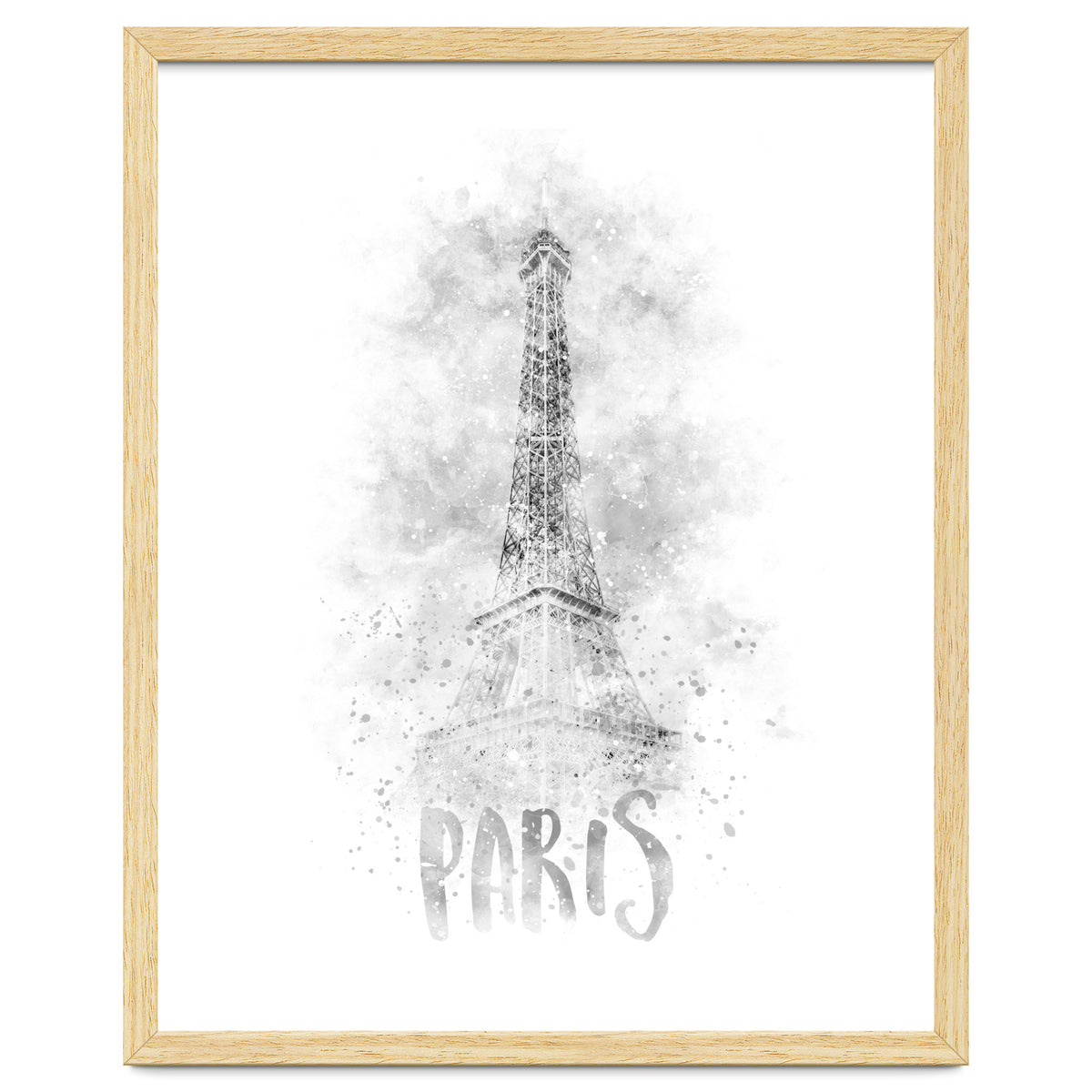 Monochrome Art EIFFEL TOWER | watercolor
