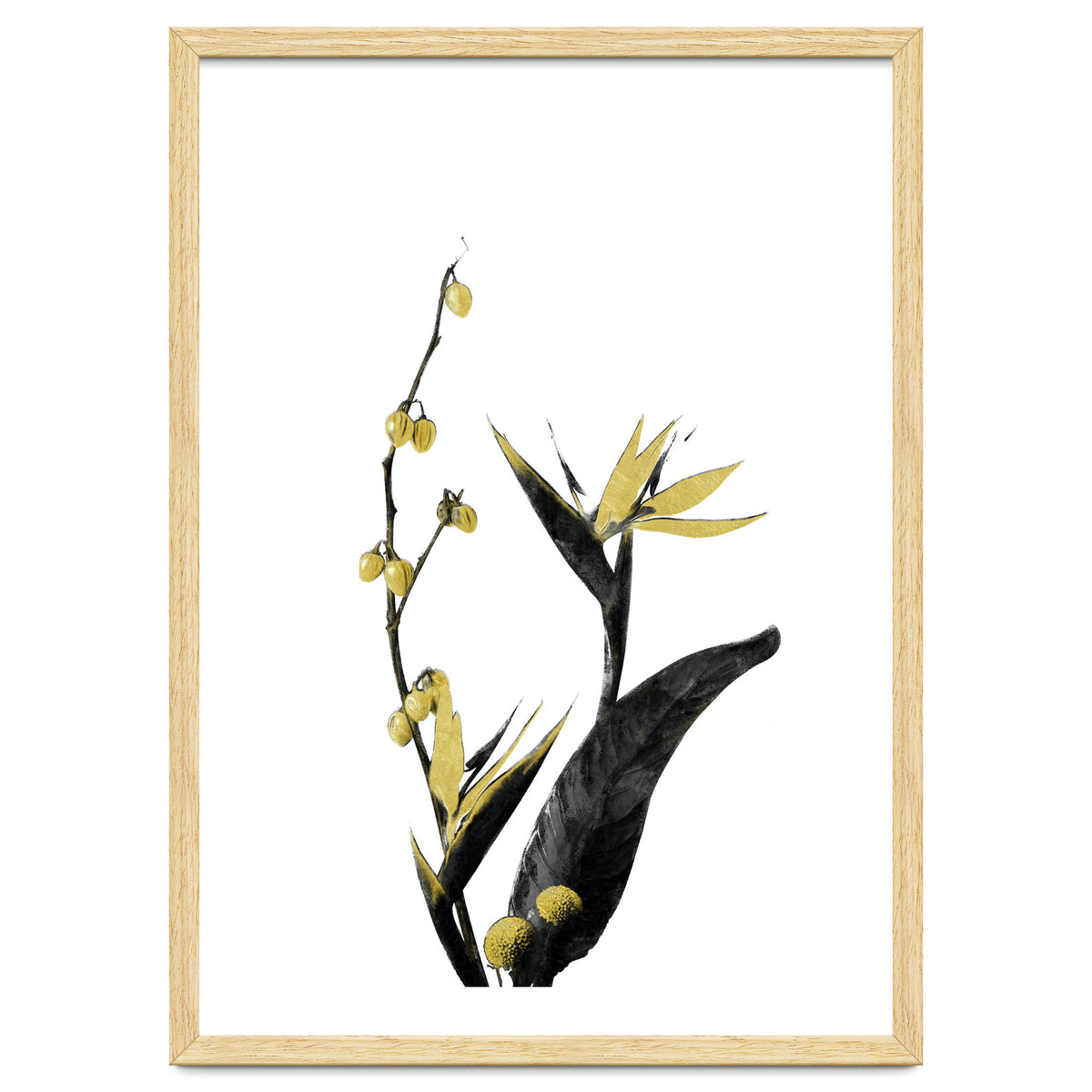 Flower Minimal Black And Gold 02