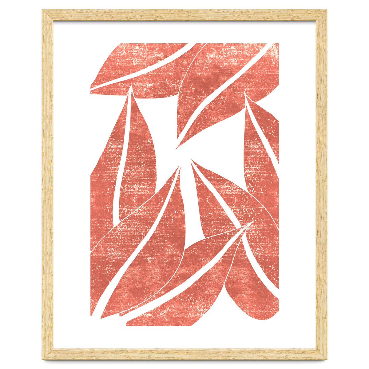 Abstract Terracotta Leaves 1 - Burnt Orange