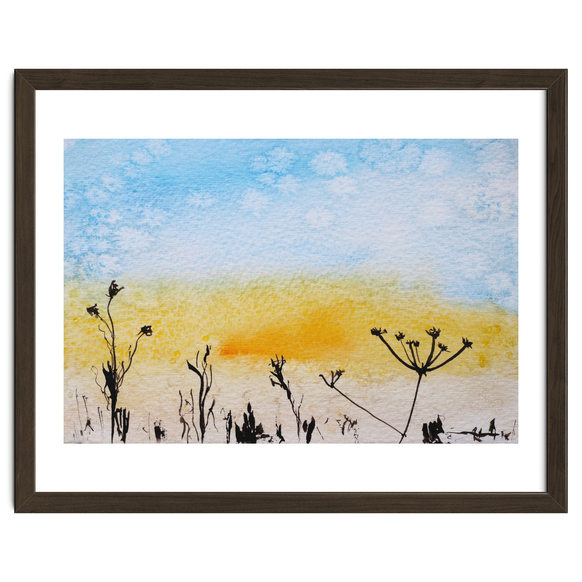 Winter sunrise || watercolor