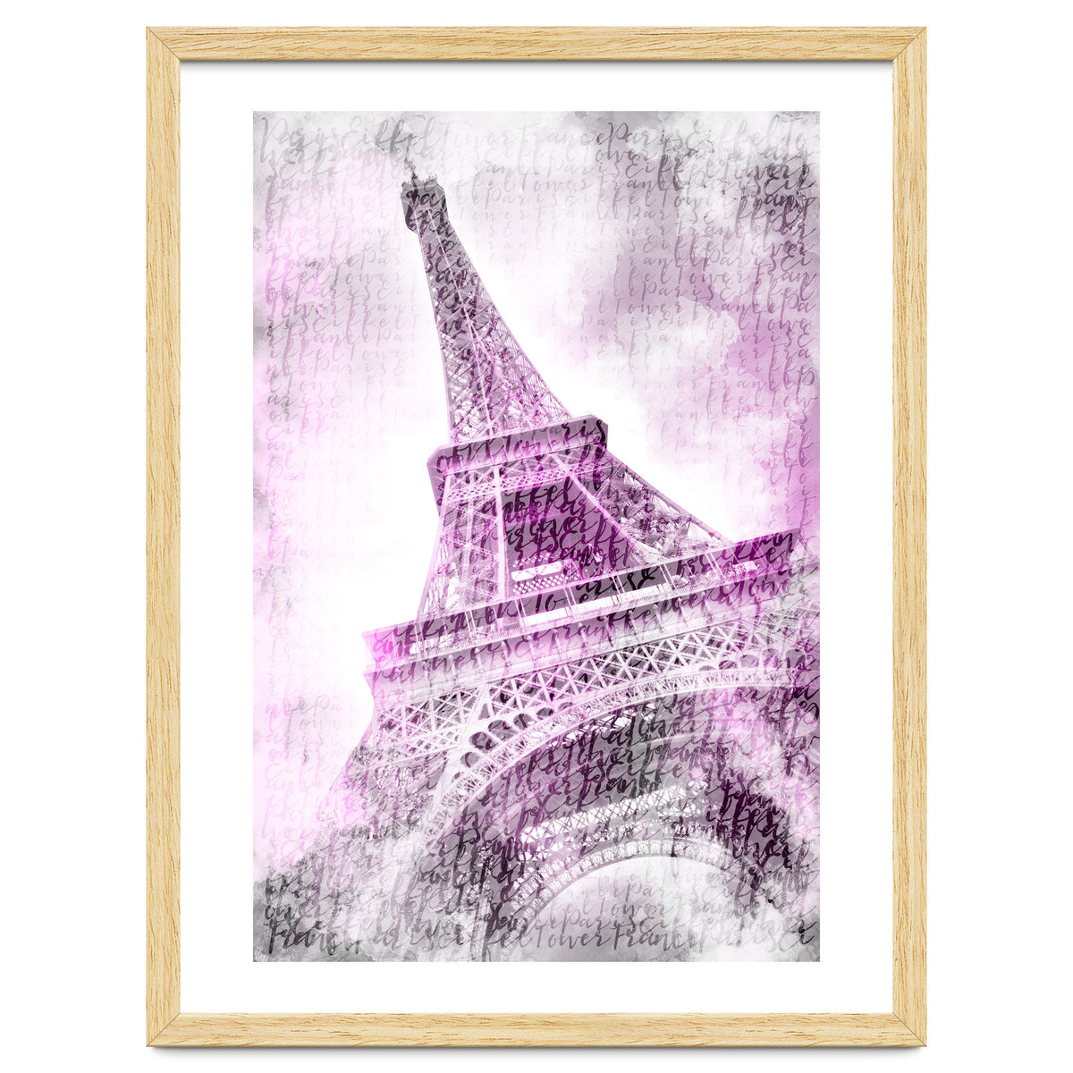 PARIS Watercolor Eiffel Tower | pink