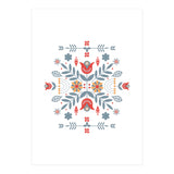 Scandinavian Folk Retro Flower Pattern (Print Only) thumbnail