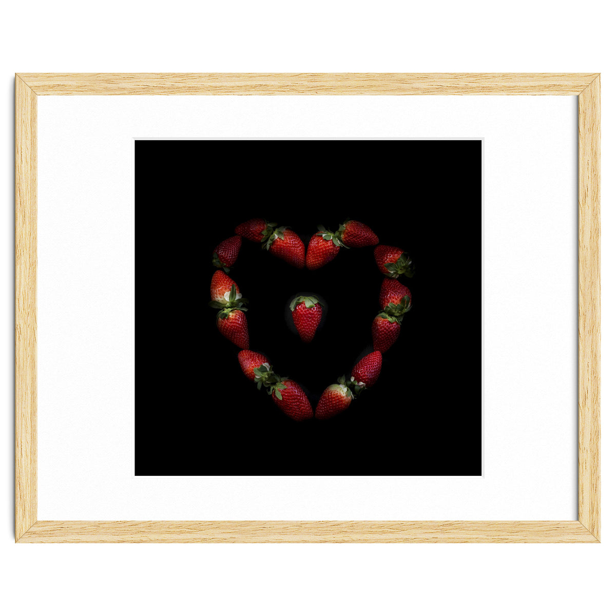 Heart of strawberries