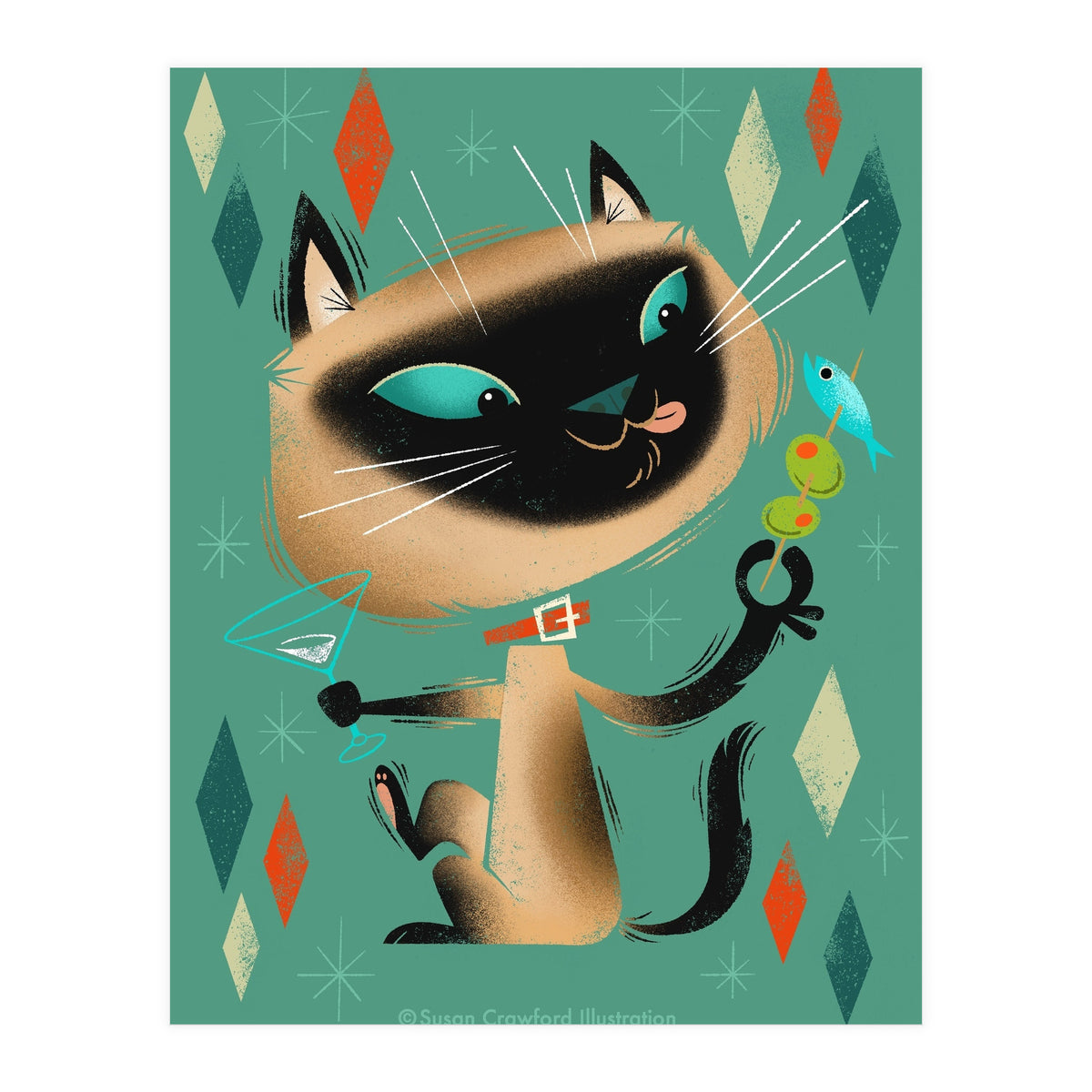 Cat A Tonic Siamese (Print Only)