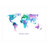 See the world || watercolor (Print Only) thumbnail