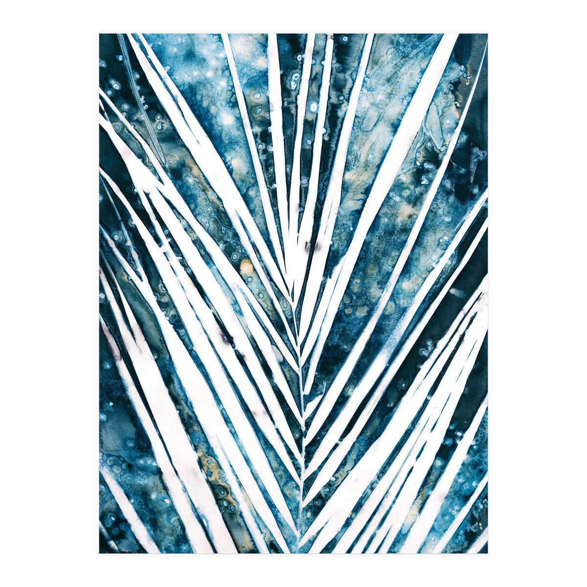 Indigo Blue Botanical Leaves No. 4 (Print Only)