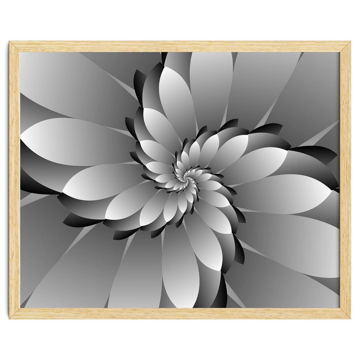 BLACK Floral 3D ART