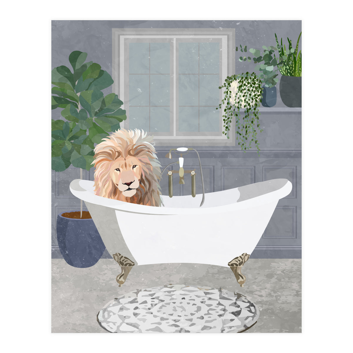 Leo Lion takes a bath (Print Only)