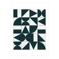 My Favorite Geometric Patterns No.17 - Green Tinted Navy Blue (Print Only)