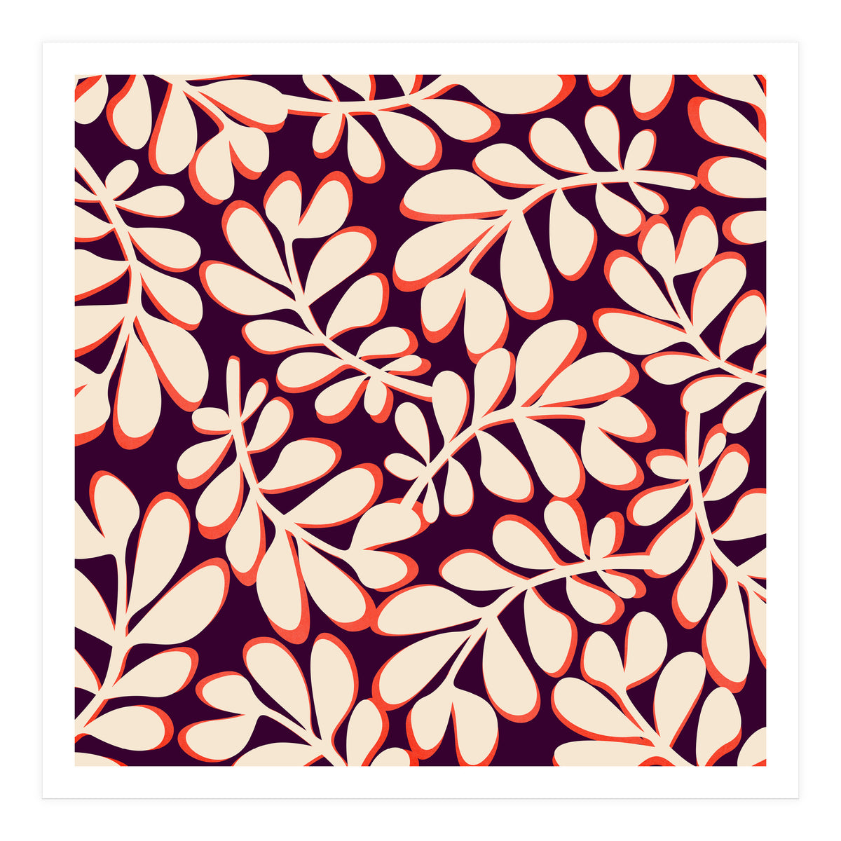 Mid Mod Playful Dark Botanical (Print Only)