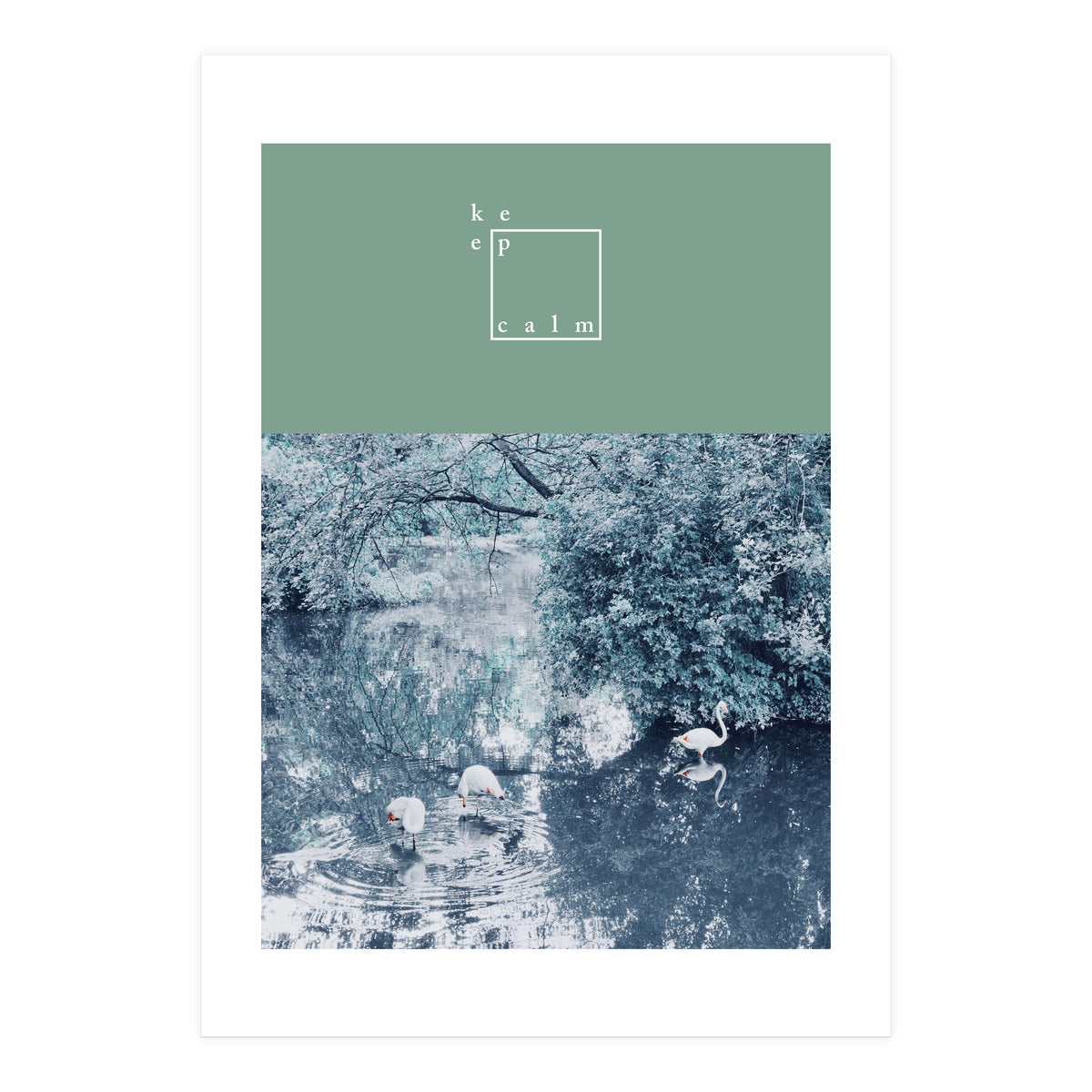 Flamingos - keep calm  (Print Only)