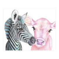 Zebra and Cow (Print Only)