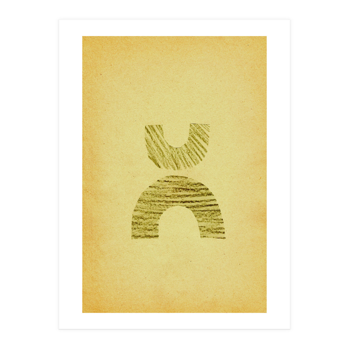 Abstract shapes and retro paper (Print Only)