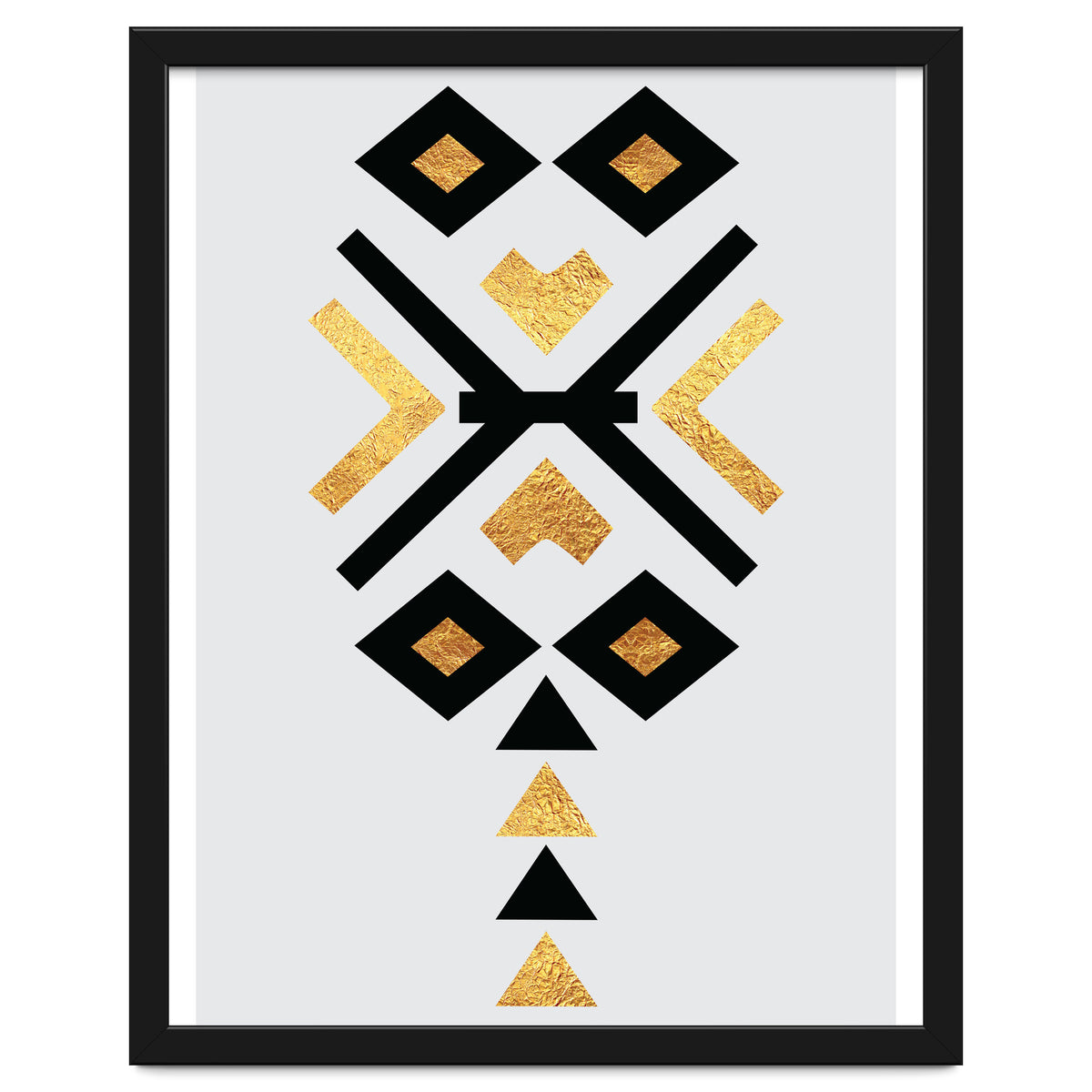 Gold And Black Abstract Tribal