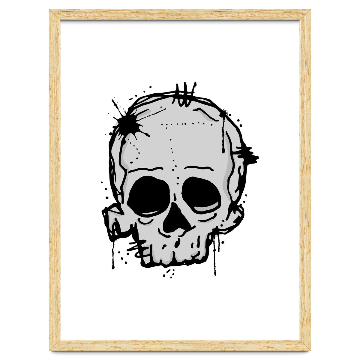 Skull scribble sketch