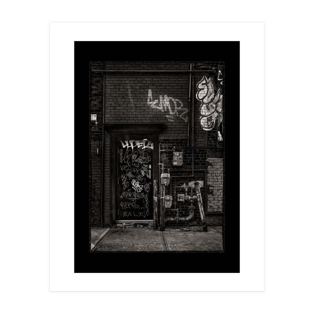 Alleyway Pipes No 4 with Border (Print Only)