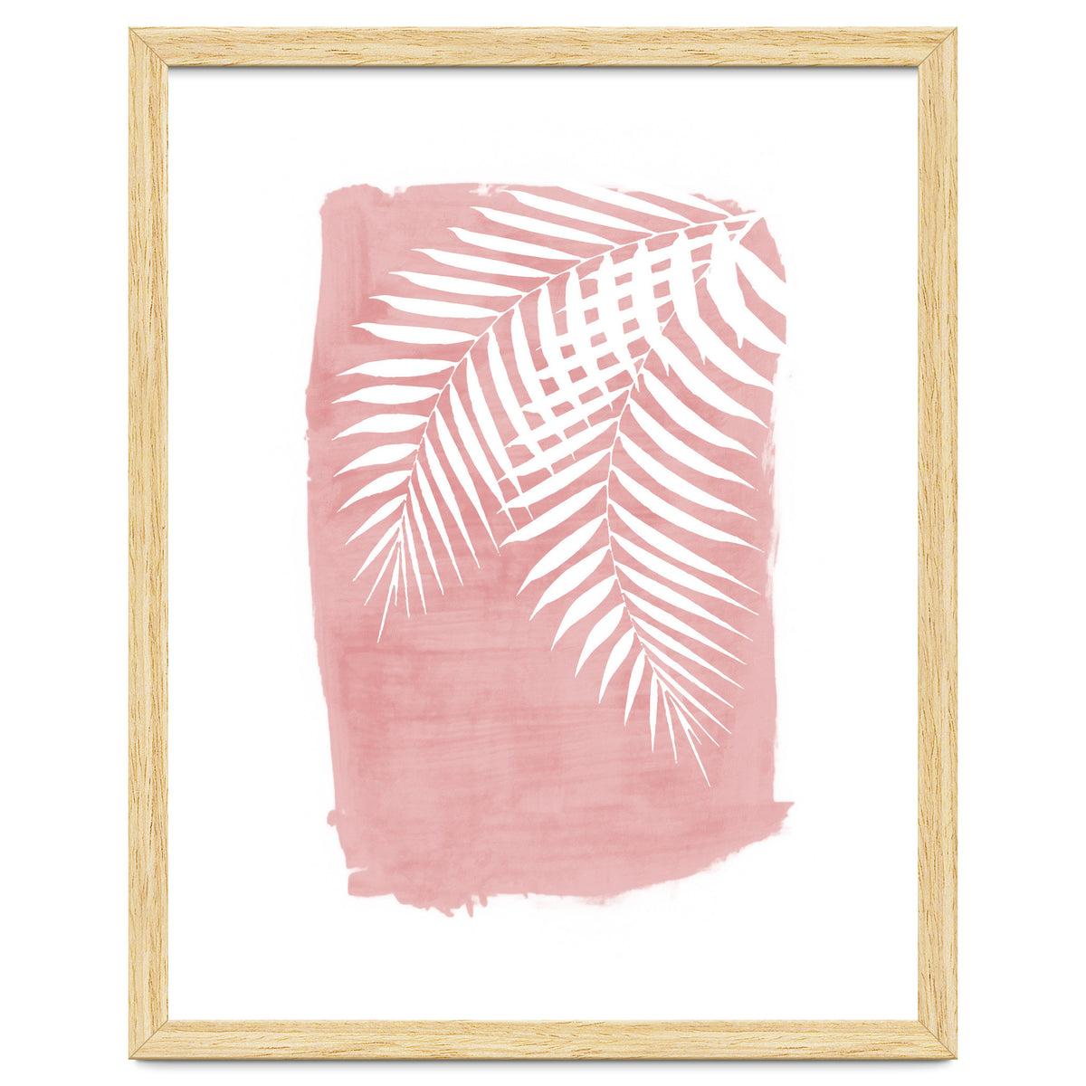 Palm Leaves On Pink