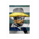 Van Gogh's Self Portrait With Straw Hat & John Wayne (Print Only) thumbnail