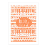 Hakuna Matata Orange Art Print  (Print Only) thumbnail