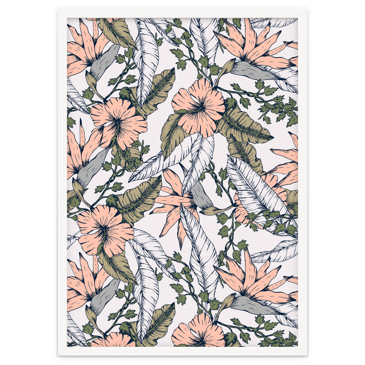 Tropical pattern pastel